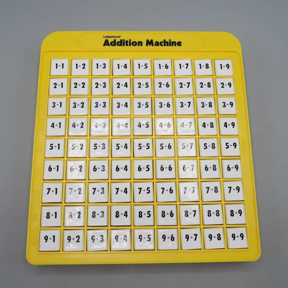 Math Machine Addition Keyboard Press & See Lakeshore Teaching Tool Home School
